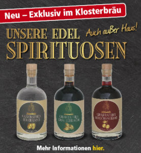 Edel Spirituosen aus dem Brauhaus Gräfrather Klosterbräu