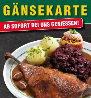 Gänsekarte im Gräfrather Klosterbräu