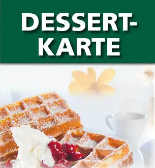 Dessert Karte für den Nachtisch